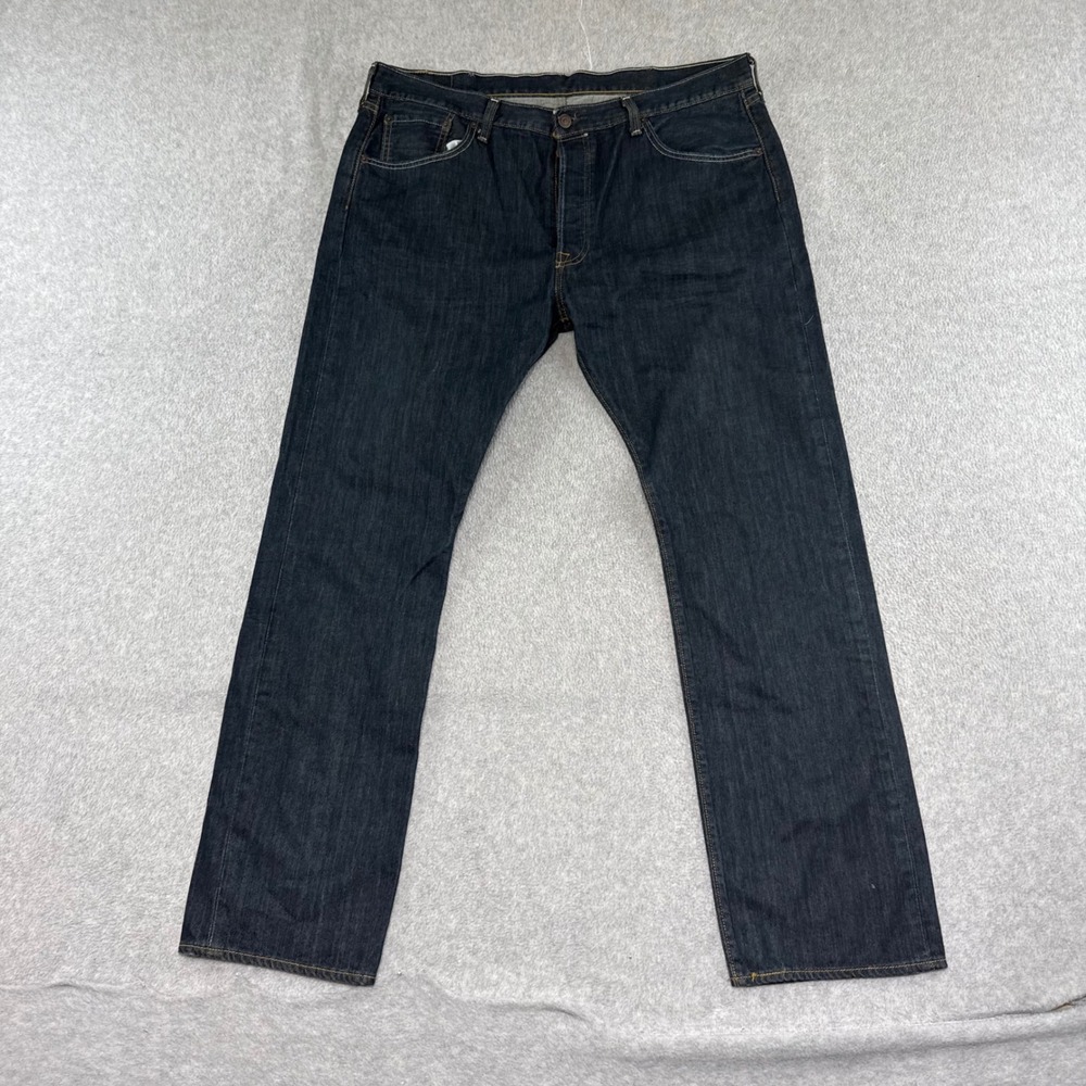 Levi's 501 Straight Leg Jeans Mens 38x32 Dark Indigo Blue Denim 100% Cotton